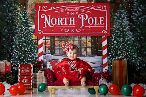 #northpole #christmasphotos #christmasphotoshoot #christmasphotography #christmasportrait Dark Cobblestone, Welcome To The North Pole, Pole Photography, Cobblestone Road, Winter Backdrop, Christmas Backdrops For Photography, Photo Backdrop Christmas, Backdrops For Photography, Winter Backdrops