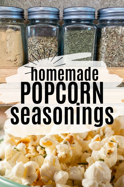 Forget boring buttered popcorn! Take your movie nights up a notch with homemade popcorn seasonings that'll make your mouth sing. These easy recipes are for savory, sweet, and spicy mixes using simple pantry ingredients. No Salt Popcorn Seasoning, Savory Movie Night Snacks, Best Homemade Popcorn, Seasoned Butter Recipes, Popcorn Spices Seasoning Mixes, Air Popped Popcorn Seasoning, Salt Free Popcorn Seasoning, Low Sodium Popcorn Seasoning, Popcorn Seasonings Homemade