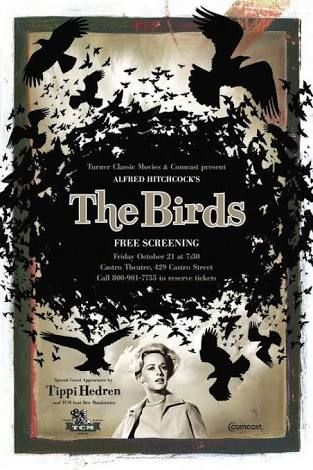 Tippi Hedren The Birds Movie, Alfred Hitchcock The Birds, Jessica Tandy, Birds Movie, Tenacious D, Alfred Hitchcock Movies, Turner Classic Movies, Film Horror, Classic Movie Posters