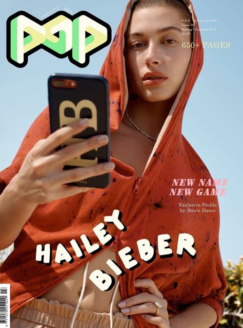 Hailey Baldwin POP Magazine Spring 2019 Cover Fashion Shoot Hailey Baldwin Model, Haily Baldwin, Hailey Rhode Baldwin, Magazine Front Cover, Pop Magazine, Dance Games, Fashion Cover, Img Models, Hailey Baldwin