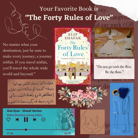 #books #thefortyrulesoflove #elifshafak #love #romance #bookaesthetics Forty Rules Of Love Quotes Elif Shafak, Forty Rules Of Love Aesthetic, Elif Shafak Quotes, Elif Shafak Books, Forty Rules Of Love Book, Islam Books, Websites To Read Books, Elif Shafak, Forty Rules Of Love