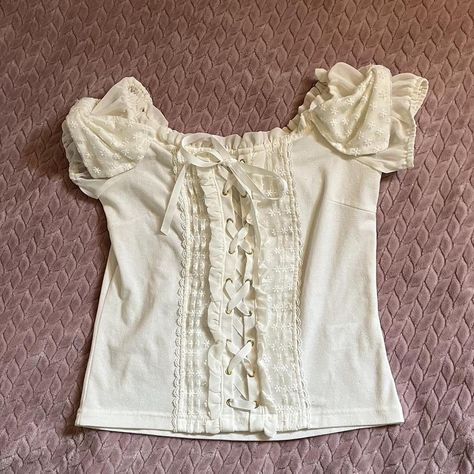 the cutest liz lisa milk maid/corset top !!! has... - Depop Milk Maid Top, Milk Maid, Liz Lisa, 2000s Fashion Outfits, Maid Dress, Current Styles, Asian Outfits, J Fashion, 2000s Fashion