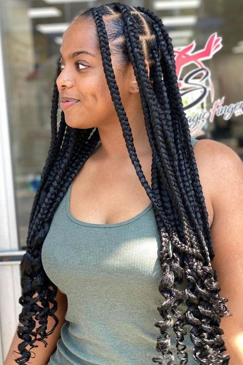 Coi Leray Braids, Coi Leray, Short Box Braids Hairstyles, Short Box Braids, Big Box Braids Hairstyles, Feed In Braids Hairstyles, Beautiful Braided Hair, Braided Cornrow Hairstyles, Box Braids Hairstyles For Black Women