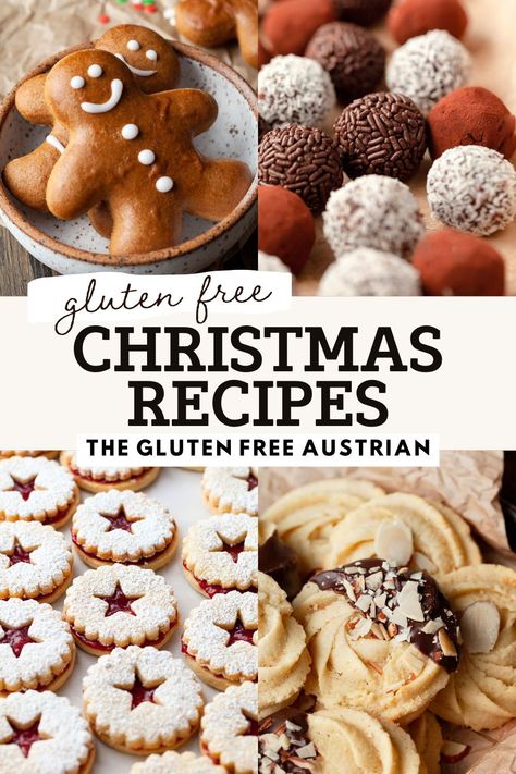 Celebrate the holidays with this collection of gluten free Christmas recipes! From festive holiday cookies and brunch ideas to delicious gluten free desserts, there’s something for everyone. Dairy Free Gluten Free Holiday Treats, Gluten Free Dairy Free Christmas Breakfast, Gluten Free Holiday Breakfast, Christmas Food Ideas Gluten Free, Gluten Free Lebkuchen, Christmas Finger Foods Gluten Free, Gluten Free Holiday Desserts Christmas, Live G Free Baking Mix Recipes, Gluten Free Christmas Party Food