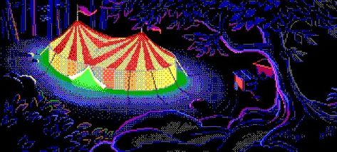 Monkey Island Circus gif Clowncore Discord Banner, Circus Banner Discord, Circus Header, Circus Banner, Flea Circus, Gamzee Makara, Circus Aesthetic, Monkey Island, Icon Gif