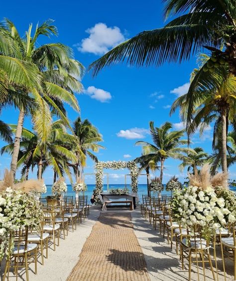 Wedding Venues On The Beach, Beachy Wedding Venues, Wedding Venue By Water, Wedding Venues Outdoor Beach, Beachy Wedding Dress Beach Styles, Ocean Blue Wedding Theme, Beachy Wedding Dresses, Wedding Venues Ocean, Classy Beach Wedding