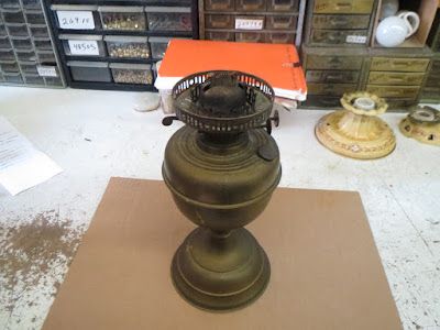 Lamp Parts and Repair | Lamp Doctor: Converting an Old Duplex Burner Oil Lamp into Electric Table Lamp Lamps Floor, Electric Lamp, Old Lamps, Lamp Cord, Lamp Parts, Kerosene, Oil Lamp, Oil Lamps, Floor Lamps