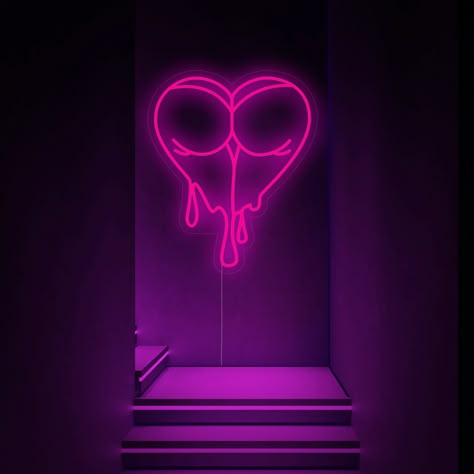 Cool Neon Designs, Glow Signs Neon, Cool Neon Signs Bedroom, Purple Neon Signs, Wallpaper Iphone Valentines, Day Wallpaper Aesthetic, Wallpaper Valentines Day, Neon Room Decor, Pleasure Room