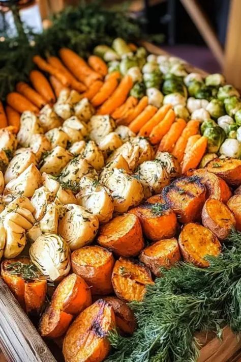 Get ready to warm your kitchen with these delicious roasted fall vegetable recipes! Perfect for family dinners or autumn gatherings, our simple and tasty dishes showcase veggies like sweet potatoes, Brussels sprouts, and butternut squash. Enjoy the perfect caramelization and rich flavors, all while embracing the fall season’s best produce. Each recipe is easy to follow, allowing you to bring seasonal charm to your table. Discover how these simple ingredients can transform into mouthwatering delights with a few easy steps! Roasted Veggies Sheet Pan, Fall Vegetable Recipes, Brussels Sprouts And Butternut Squash, Fall Vegetables Recipes, Fall Veggies, Vegetable Appetizers, Marinated Vegetables, Vegetable Platter, Fall Vegetables