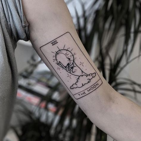 Lorde Tattoo, Tattoos Tarot, 27 Tattoo, Moon Tarot Card, Tarot Card Tattoo, Tarot Tattoo, The Moon Tarot Card, The Moon Tarot, Mini Ideas