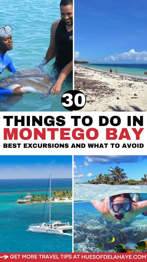 Explore the best of Montego Bay with these 30 amazing things to do! From thrilling excursions to relaxing beach days, find out how to make the most of your Jamaican getaway. Save this pin and start planning your adventure in Montego Bay!  montego bay jamaica aesthetic | montego bay jamaica outfits | montego bay jamaica itinerary | montego bay jamaica pictures | montego bay jamaica airport | things to do in montego bay jamaica | montego bay jamaica food | montego bay jamaica beach Montego Bay Jamaica Cruise Port, Zoetry Montego Bay, Riu Reggae Montego Bay, Things To Do In Montego Bay Jamaica, Montego Bay Jamaica Outfits, Jamaica Itinerary, Jamaica Activities, Riu Montego Bay Jamaica, Montego Bay Jamaica Aesthetic