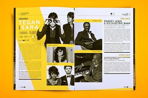 Saskatchewan Jazz Festival 2011 on Behance Travel Magazine Layout, Magazine Layout Inspiration, 잡지 레이아웃, Desain Editorial, Newspaper Design, Magazine Layout Design, Brochure Layout, Publication Design, Music Magazines