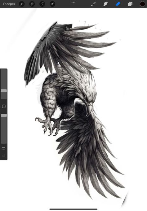 Eagle Tattoo Design, Eagle Wing Tattoos, Eagle Artwork, Aigle Royal, Vogel Tattoo, Animal Sleeve Tattoo, Wolf Tattoo Sleeve, Rose Tattoos For Men, Realistic Tattoo Sleeve