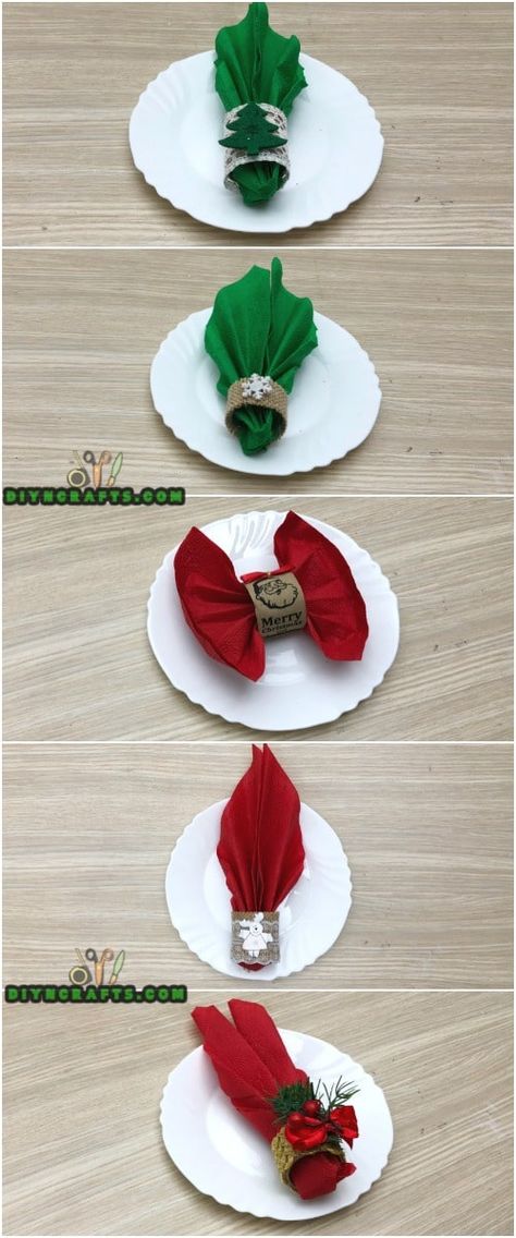 How to Make 5 Festive Holiday Napkin Rings In Under 2 Minutes! These napkin rings are so easy to make and will make your Christmas table look so beautiful and festive! Decorate your table with diy napkin rings! Try making these festive Christmas napkin rings this year! #christmas #holiday #diy #crafts #decoration #tablescape Christmas Napkin Folding, Holiday Napkin Rings, Napkin Rings Diy, Christmas Napkin, Christmas Napkin Rings, Rings Diy, Crafts For Teens To Make, Look Sophisticated, Christmas Tablescape