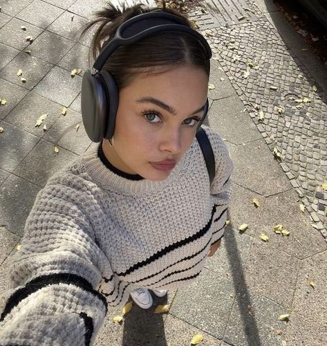 Headphones, A Woman, Instagram