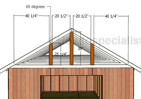 12x20 Gable Roof Plans | HowToSpecialist - How to Build, Step by Step DIY Plans 12x20 Shed Plans, Roof Section, Garden Shed Plans, Diy Roofing, Build A Shed, Roof Trim, Free Shed Plans, Backyard Storage, Large Sheds