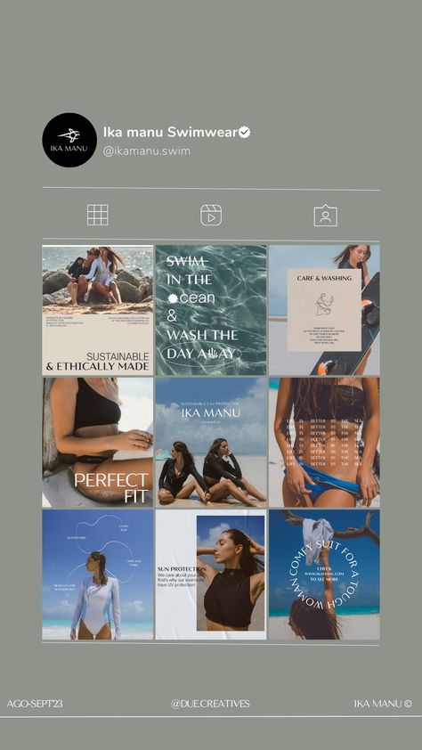 Swimwear instagram feed design aesthetic Swimwear Social Media Design, Swimwear Graphic Design, Beach Social Media Design, Swimwear Instagram Feed, Summer Design Graphic, Swimwear Instagram, Minimal Swimwear, Minimal Branding Design, Dippin Daisys