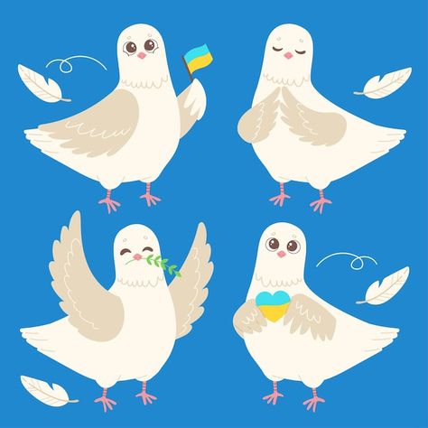 Dove of peace set vector illustration, r... | Premium Vector #Freepik #vector #cartoon #bird #animal #cute Cartoon Bird, Dove Of Peace, Branch Vector, Dove Bird, Halloween Vector, Animal Cute, Halloween Jack O Lanterns, Vector Cartoon, Halloween Jack