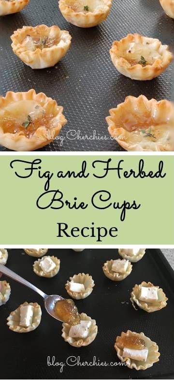 Fig and Herbed Brie Cups Recipe- Phyllo cups filled with creamy Brie, Cherchies®️ Garlic Seasoning and Fig Preserves. Sweet, savory, and delicious appetizers. Brie Cups, Savory Recipes Dinner Ideas, Creamy Brie, Butter Beans Recipe, Fig Preserves, Christmas Appetizers Easy, Healthy Appetizers Easy, Phyllo Cups, Delicious Appetizers