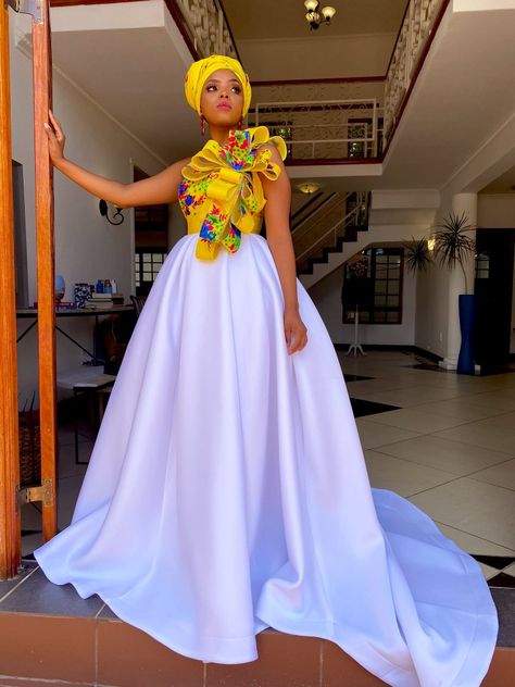 Tsonga Traditional Dresses, Zulu Traditional Wedding Dresses, Wedding Dresses South Africa, South African Wedding Dress, Zulu Traditional Wedding, South African Traditional Dresses, African Bridal Dress, African Traditional Wear, African Traditional Wedding Dress