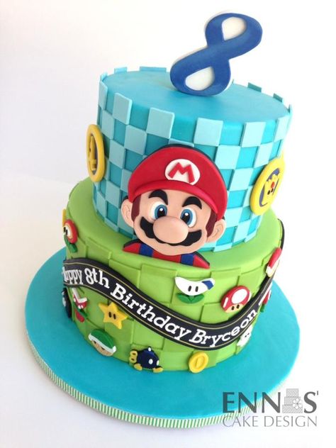 Mario Kart 8 Nintendo Cake, Mario Kart Cake, Bolo Panda, Mario Birthday Cake, Mario Bros Cake, Super Mario Cake, 8th Birthday Cake, Mario Cake, Mario Bros Birthday