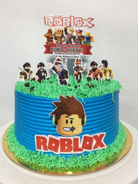 Roblox Cake Ideas, Cake Decorating For Kids, Happy Fathers Day Cake, Roblox Birthday Cake, Cake Designs For Boy, Kids Birthday Party Cake, Roblox Cake, Photo Cake Topper, Cake Decorating For Beginners