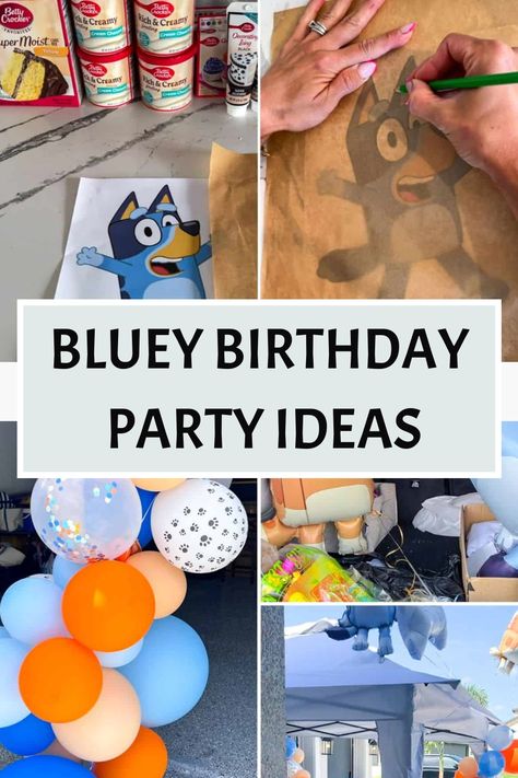 Throw the best Bluey birthday party for your child’s birthday this year! A Bluey themed party is easy to do and the kids will love it! Bluey 7th Birthday Party Ideas, Easy Bluey Party Ideas, Bluey Bingo Cake Pops, Bluey Birthday Party Two, Bluey Themed Trunk Or Treat, Trunk Or Treat Bluey Theme, Simple Bluey Birthday Party Ideas, Bluey Birthday Diy, Bluey Birthday Party Ideas 2nd