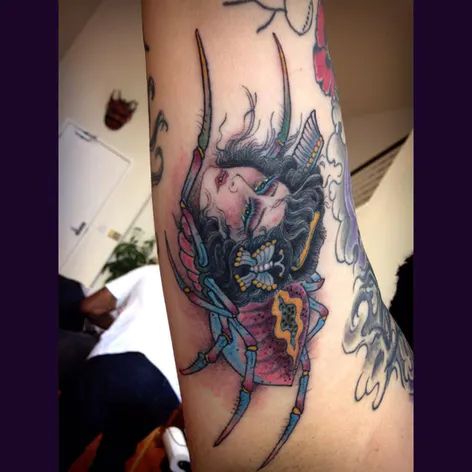 Jorogumo Tattoo, Spider Women, Japanese Legends, Explore Tattoo, Japanese Tattoos, Traditional Japanese Tattoos, Book Tattoo, Spider Woman, Women Rising