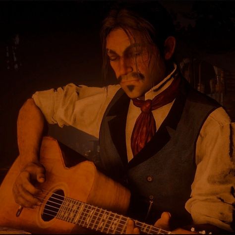 Red Dead, Red Dead Redemption, A Man, Guitar, Red