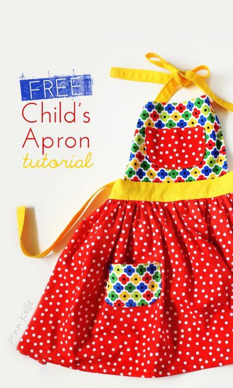 Apron Diy, Apron Pattern Free, Couture Bb, Apron Tutorial, Apron Sewing, Toddler Apron, Diy Apron, Apron Pattern, Girl Apron