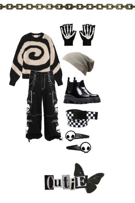 Emo Style Tops For Concerts In Winter, Romwe Outfit Ideas Grunge, Emo Winter Outfits Grunge, Easy Emo Outfits, Black Emo Pants For Fall, Romwe Outfit Ideas, Y2k Emo Winter Outfits, Modern Emo Outfits, Grunge Outfits Girl