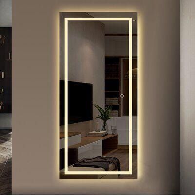 LED mirror available DM for order #namaslay #namaslaycustomstore #namaslaydecor Mirror Border, Rectangular Wall Mirror, Room Mirror, Big Mirror, Lighted Vanity Mirror, Bathroom Mirror Lights, Frameless Mirror, Light Panel, Led Mirror Bathroom