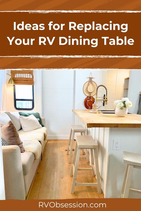 Table For Rv, Bar Table In Camper, Resurface Camper Table, Rv Dining Area Remodel, Rv Dining Table, Rv Dinning Table, Rv Table Ideas, Rv Table, Movable Table