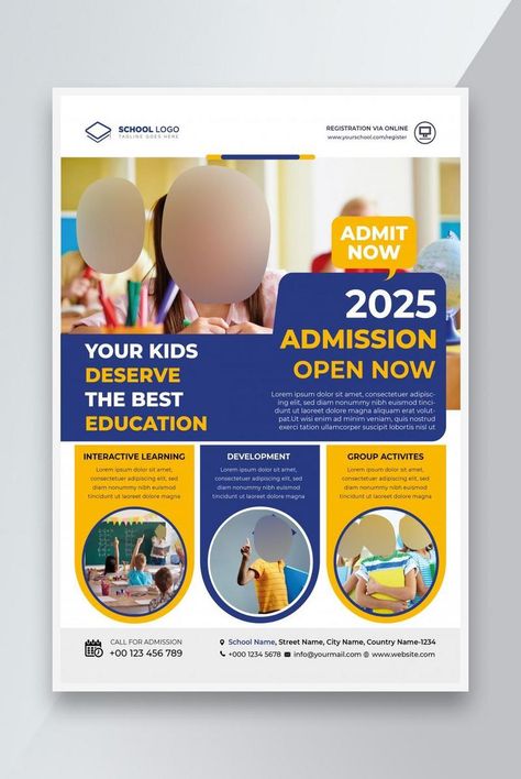 Tutoring Flyer, Admissions Poster, 2023 School, Good Partner, Education Templates, Admission Open, Flyer Design Inspiration, School Opening, School Admissions