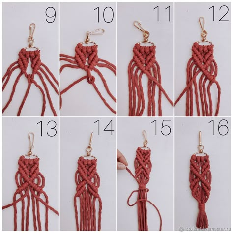 Macrame Keychain Pattern, Macrame Wall Hanging Pattern, Simpul Makrame, Pola Macrame, Macrame Coasters, Macrame Hammock, Keychain Macrame, Plant Hanger Macrame, Wall Hanging Pattern