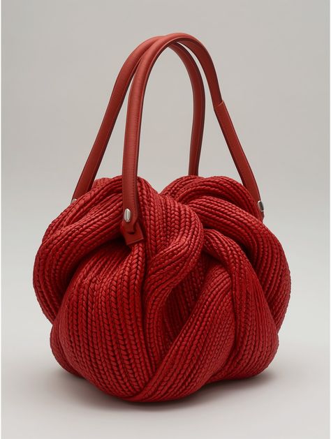 Knotwork Artisanal handbag Yuki Ishikawa, Handcrafted Handbags, Wearable Art, Prada, Tools, Red, Quick Saves, Handbags, Art