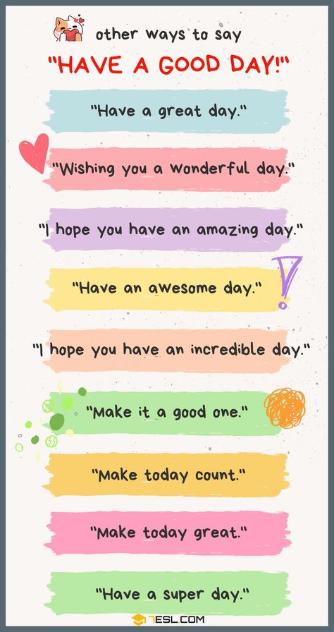 Have A Good Day Quotes, Ways To Say Hello, Other Ways To Say, Essay Writing Skills, Common Phrases, Good Vocabulary Words, Interesting English Words, Good Vocabulary, Cute Texts For Him