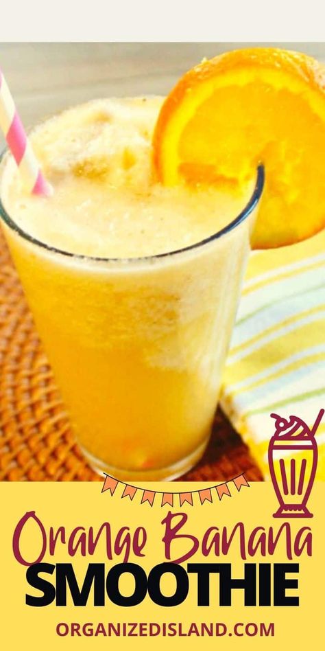 Orange Juice Yogurt Smoothie, Orange Smoothie Recipes Easy, Banana And Orange Smoothie, Energy Boosting Breakfast, Banana Orange Smoothie, Orange Banana Smoothie Recipe, Orange Smoothie Healthy, Homemade Orange Juice, Orange Banana Smoothie