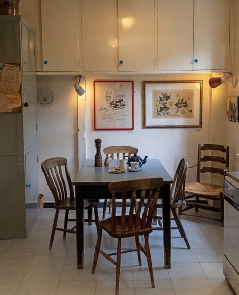 Modern Folk Interior Design, Study Cabinets, Folk Interior, Roland Penrose, Modern Folk, Lee Miller, Man Ray, Nyc Apartment, Apartment Kitchen