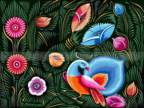 Rickshaw Painting Panel Art on Behance Rikshaw Art Bangladesh, Rickshaw Painting, Rickshaw Art, Illustration Concept Art, Alice In Wonderland Drawings, Bengali Art, Fabric Painting On Clothes, Truck Art, Indian Folk Art