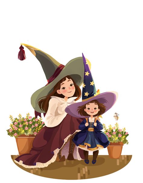 Witch Drawing, 동화 삽화, Pagan Art, Witch Art, Behance Project, A Witch, Illustration Inspiration, Childrens Illustrations, Children's Book Illustration