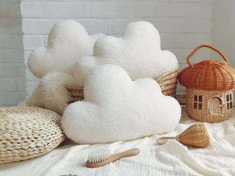 Cloud Pillow, Sherpa Cloud Cushion, Cloud Decor, Girl Decor Playroom Pillow, Nordic Decor, Nursery Pillow decor, Boucle Cloud Cushion Teddy https://etsy.me/3PokaUW #bedroom #teddycloudcushion #cloudcushion #cloudpillow #bouclecushion #nurserydecor #bouclecloudcushion Cute Kids Room, Cloud Decor, Cloud Decoration, Nursery Pillow, Bedroom Cozy, Moon Pillow, Cloud Cushion, Cozy Nursery, Fur Texture