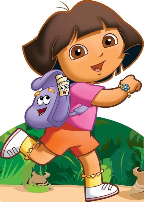 Dora Cake Topper Printable, Dora The Explorer Aesthetic, Dora Drawing, Running Wallpaper, Dora Wallpaper, Dora Cartoon, Dora Diego, Dora And Friends, Kai Lan