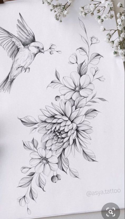 Necronomicon Tattoo, Aura Tattoos, Bird And Flower Tattoo, Chrysanthemum Tattoo, Floral Tattoo Sleeve, Design Mandala, Floral Tattoo Design, Flower Sketches, Art Tattoos