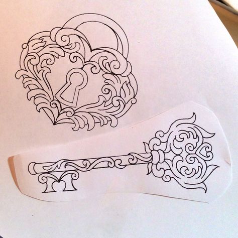 Alice In Wonderland Key Tattoo, Key And Lock Tattoo, Lock And Key Tattoo Designs, Lock And Key Tattoos, Padlock Tattoo, Heart Lock Tattoo, Lock And Key Tattoo, Lock Key Tattoos, Keyhole Tattoo