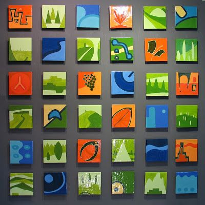 Holiday - tile mural wall art by JasonMessingerArt.com, composed of 8"x8" glazed ceramic tiles Ceramic Tile Painting, Art Grouping, Tile Painting, Ceramic Wall Art Tiles, Tiny Art, Art Tiles, Tile Wall Art, Ceramic Wall Art, Tile Murals