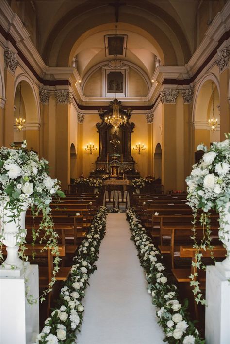 church wedding decorations Church Wedding Decorations Aisle, Simple Church Wedding, Floral Aisle, Wedding Church Aisle, Church Aisle, Wedding Church Decor, Church Wedding Flowers, Tiffany Green, Cheap Wedding Decorations