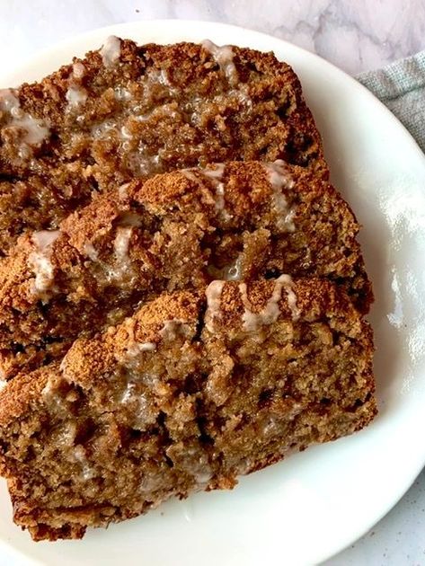 Banana Bread Gf, Vegan Bread Recipe, Cinnamon Crunch, Vegan Banana Bread, Oil Free Vegan, Vegan Bread, Gf Desserts, Vegan Banana, Cinnamon Flavor