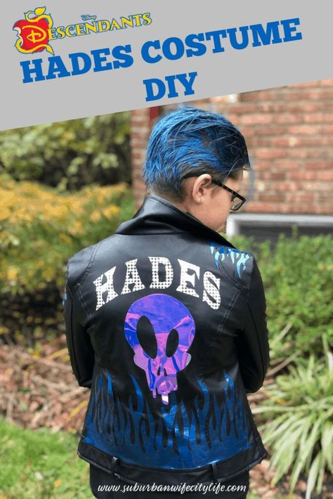 Decendents Hades Costume DIY using a Cricut Diy Carlos Descendants Costume, Diy Hades Costume, Hades Costume, Monorail Disney, Carlos Descendants, Descendants Costumes, Disney Theme Party, Costume Inspo, Homemade Costumes