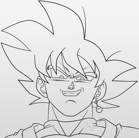 Goku Black #2 (Line-Art) by AubreiPrince on DeviantArt Goku Art Drawings, Drawing Goku, Goku Art, Dbz Drawings, Drawing Black And White, Goku Drawing, Naruto Sketch Drawing, Drawing Pictures, Dragon Ball Painting